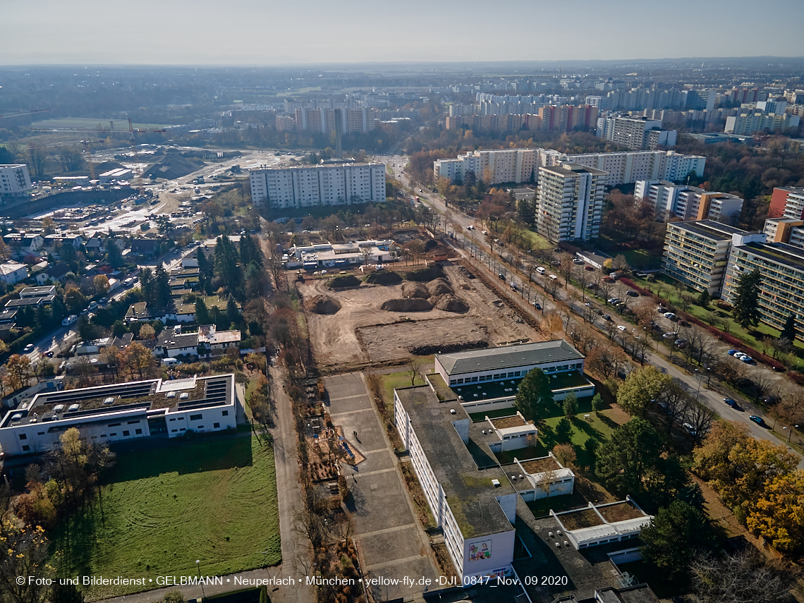 09.11.2020 - Baustelle Grundschule am Karl-Marx-Ring in Neuperlach